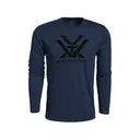 Vortex Optics Men's Core Logo Long Sleeve Crew Neck T Shirt Navy Heather Large - Vortex