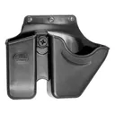 Fobus Belt Combo Pouch Right Hand Double Stack Magazine 9, 40, Handcuff Pouch Kydex Black - Fobus