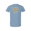 Hooey Men's West Circle Short Sleeve Crew Neck T Shirt Heather Indigo 2XL - Hooey