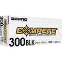 Ammo Inc. Compete 300 AAC Blackout (7.62x35mm) Ammo 155 Grain Open Tip Match Box of 20 - Ammo Inc