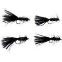 Cortland Fairplay Black Wooly Bugger Fly Assortment 4PK - Cortland