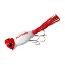 Arbogast Hula Popper 750 Topwater White Red Head - Arbogast