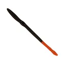 Creme Scoundrel Worm 6 Black Fire Tail - Creme