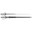 Cold Steel Colichemarde Sword 32.38" 1055 Carbon Steel Blade Leather Handle Black - Cold Steel