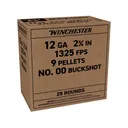 Winchester 12 Gauge Ammo 2-3/4" #00 Buckshot 9 Pellets Case of 250 (10 Boxes of 25) - Winchester