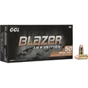 Blazer Brass 9mm Luger Ammo 100 Grain Full Metal Jacket Case of 1000 (20 Boxes of 50) - Blazer