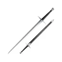 Cold Steel Hand and a Half Sword 33-1/2" 1060 Carbon Steel Blade Leather Wrapped Handle Black - Cold Steel