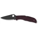 Spyderco Endela Pocket Knife 3.41" Drop Point CTS PD#1 Black Blade Fiberglass Reinforced Nylon (FRN) Handle Burgundy - Spyderco