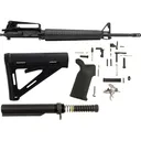 AR-STONER AR-15 Enhanced Build Kit with A3 Upper Receiver Assembly with Carry Handle 5.56x45mm NATO 20" Barrel, Complete Lower Parts Kit with Magpul MOE Furniture Black - AR-STONER