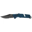 SOG Trident AT Pocket Knife 3.7" Partially Serrated Clip Point Cryo D2 Titanium Nitride Blade Glass Reinforced Nylon (GRN) Handle Uniform Blue - SOG Knives