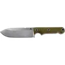 White River Knives Firecraft 5 Fixed Blade Knife 5" Drop Point CPM S35VN Stonewashed Blade Micarta Handle Green - White River Knives