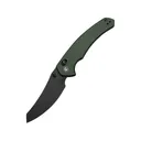 CIVIVI Sixgill Pocket Knife 3.41" Reverse Tanto Nitro-V Black Stonewash Blade Canvas Micarta Handle Green - Civivi