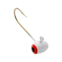 Mr. Crappie Teen-Zee Sausage Head 1/16oz Football Jighead Refrigerator White - Mr. Crappie