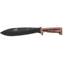 TOPS Knives Power Eagle 12 Fixed Blade Knife 12" Drop Point 1095 Black Traction Blade Canvas Micarta Handle Tan - TOPS Knives