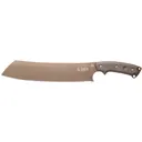 TOPS Knives El Chete  Machete 12" 1095 Midnight Bronze Blade Micarta Handle Green/Black with Dangler Sheath - TOPS Knives