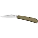 White River Knives Trailhead Trapper Pocket Knife 3.1" Clip Point CPM S35VN Stainless Blade Micarta Handle Olive Drab - White River Knives