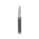 CRKT Pup Slipjoint Pocket Knife 2.09" Drop Point Damasteel Acid Etch Blade Carbon Fiber/Titanium Handle Black - CRKT