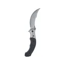 CRKT Ritual Compact Pocket Knife 3.33" Trailing Point 10Cr15CoMoV Damascus Blade Carbon Fiber Handle Black - CRKT