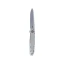 CRKT Facet Pocket Knife 3.5" Drop Point Bohler M390 Satin Blade Titanium Handle Silver - CRKT