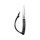 CRKT Biwa Fixed Blade Knife 3.02" Drop Point Sandvik 12C27 Satin Blade Micarta Handle Black - CRKT