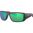 Costa Del Mar Men's Blackfin Pro Polarized Sunglasses Matte Black Frame Green Mirror Glass Lens - Costa Del Mar