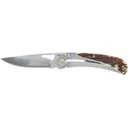 Uncle Henry Large 3UH Pocket Knife 2.7" Drop Point 7Cr13 Satin Blade Staglon Handle Brown - Uncle Henry