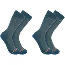 Carhartt Men's Lightweight Durable Crew Socks Storm Blue Large 2 Pk - Carhartt