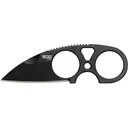 SOG Snarl Fixed Blade Knife 2.3" Sheepsfoot 9Cr18MoV Black Blade 9Cr18MoV Handle Black - SOG Knives