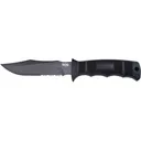 SOG Seal Pup Fixed Blade Knife 4.75" Partially Serrated Clip Point AUS-8 Stainless Black Blade Glass Reinforced Nylon (GRN) Handle Black - SOG Knives