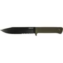 Cold Steel Exclusive SRK Fixed Blade Knife 6" Partially Serrated Clip Point SK-5 Black Blade Kray-Ex Handle Flat Dark Earth - Cold Steel