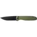 Outdoor Edge Dirk Pocket Knife 3.5" Drop Point 4Cr14MoV Black Oxide Blade Anodized Aluminum Handle Green - Outdoor Edge Knives
