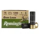 Remington Game Load 16 Gauge Ammo 2-3/4" #6 Lead Shot 1 oz Case of 250 (10 Boxes of 25) - Remington