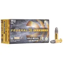 Federal Premium Premium Gold Medal Target High Velocity 22LR Ammo 40 Grain Round Nose Box of 50 - Federal