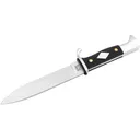 Boker Knives History Knife & Tool German Scout Fixed Blade Knife 5.5" Spear Point 440A Satin Blade Polyoxymethylene (POM) Handle Black - Boker Knives