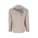 Simms Men's Tech Artist Series Hoodie Dolomite Trout XL - Simms