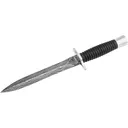 Boker Knives Acht-Acht Flak Fixed Blade Knife 7.2" Dagger Damascus Blade Grenadill Wood Handle Black - Boker