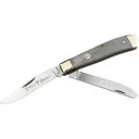 Boker Knives Traditional Series 2.0 Trapper Pocket Knife 3.25" Clip and Spey Point D2 Satin Blade Bone Handle Gray - Boker