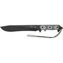 TOPS Knives Armageddon Fixed Blade Knife 10.63" Clip Point 1095 Black Traction Blade Linen Micarta Handle Gray - TOPS Knives