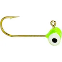Mr. Crappie Teen-Zee Sausage Head 1/32oz Football Jighead Limetreuse - Mr. Crappie