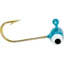 Mr. Crappie Teen-Zee Sausage Head 1/32oz Football Jighead Cyan - Mr. Crappie