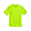 Carhartt Men's K87 Loose Fit Heavyweight Short Sleeve Crew Neck Pocket T Shirt Brite Lime Large - Carhartt