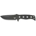 Benchmade Fixed Adamas Fixed Blade Knife 4.2" Drop Point CPM CruWear Gray Cerakote Blade Paracord Handle Black - Benchmade