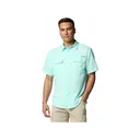Columbia Men's PFG Backwater Short Sleeve Crew Neck Shirt Gulf Stream Medium - Columbia