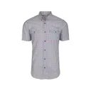 Drake Men's Frat BD Tattersall Short Sleeve Shirt Marina Blue Medium - Drake
