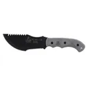 TOPS Knives Tom Brown Tracker Fixed Blade Knife 6.38" Drop Point 1095 Black Traction Blade Linen Micarta Handle Gray - TOPS Knives