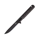 Tekto Knives F2 Bravo Pocket Knife 3.3" Drop Point D2 Black Titanium Blade Shredded Carbon Fiber Handle Red - Tekto Knives