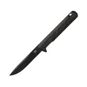 Tekto Knives F2 Bravo Pocket Knife 3.3" Drop Point D2 Black Titanium Blade G-10 Handle Damascus - Tekto Knives