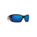 Costa Del Mar Men's Blackfin Polarized Sunglasses Matte Black Frame Blue Mirror Glass Lens - Costa Del Mar