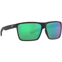Costa Del Mar Men's Rincon Polarized Sunglasses Matte Black Frame Green Mirror Glass Lens - Costa Del Mar