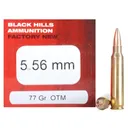 Black Hills 5.56x45mm NATO Ammo 77 Grain Open Tip Match Box of 50 - Black Hills